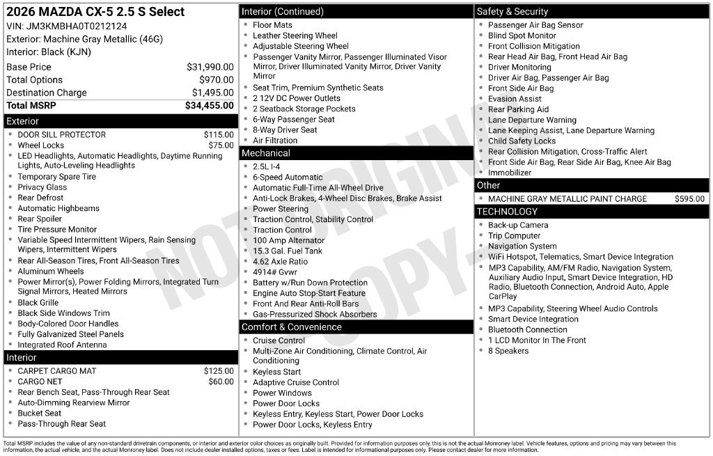 New 2026 MAZDA CX-5 Select AWD/4WD image 6