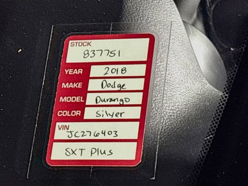 Used 2018 Dodge Durango SXT w/ Quick Order Package 2BB AWD/4WD image 24