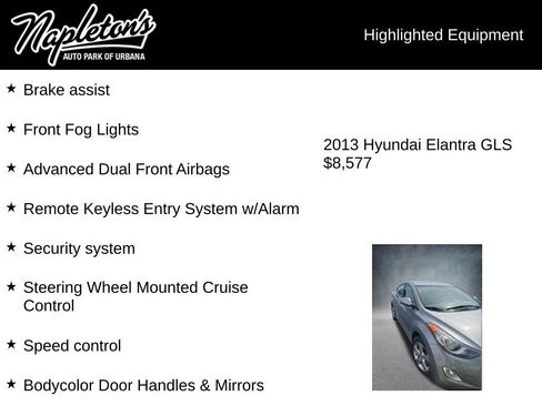 Used 2013 Hyundai Elantra GLS w/ Preferred Pkg FWD image 4