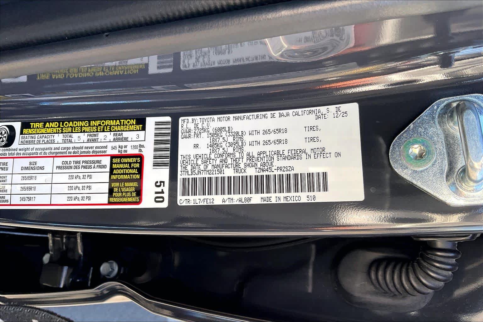 Used 2026 Toyota Tacoma TRD Sport AWD/4WD image 35