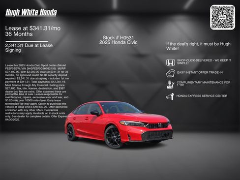 Used 2025 Honda Civic Sport image 3