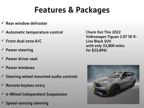 Used 2022 Volkswagen Tiguan SE R-Line AWD/4WD image 8