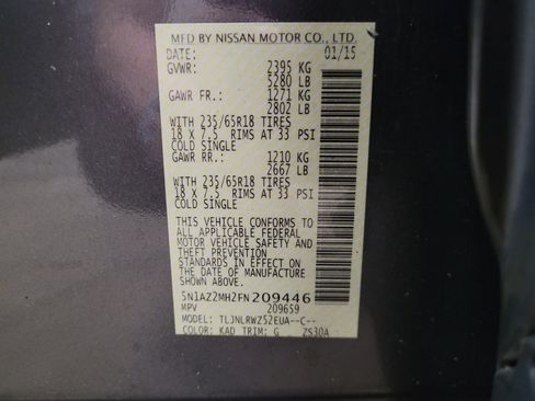 Used 2015 Nissan Murano SL w/ SL Technology Package image 33