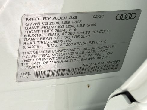 New 2026 Audi Q3 quattro 2.0T image 19