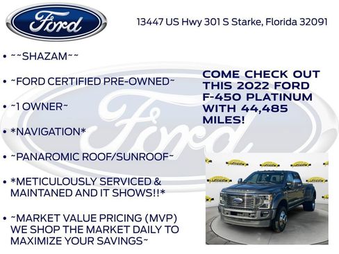 Certified 2022 Ford F450 Platinum w/ FX4 Off-Road Package image 6