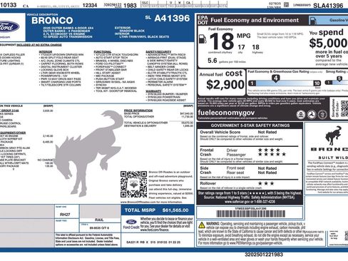 Used 2025 Ford Bronco Outer Banks w/ Sasquatch Package AWD/4WD image 5