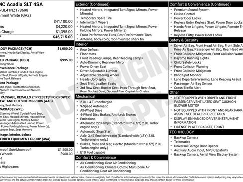 Used 2022 GMC Acadia SLT w/ Technology Package AWD/4WD image 26