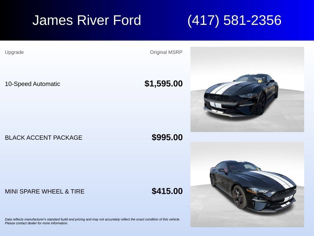 Used 2021 Ford Mustang Coupe w/ Black Accent Package RWD image 5