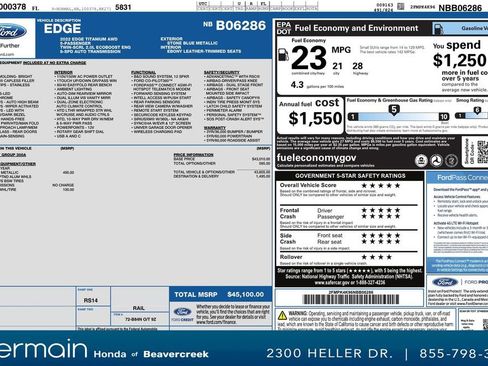 Used 2022 Ford Edge Titanium image 33