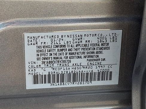 Certified 2024 Nissan Sentra SV w/ All-Weather Package image 28