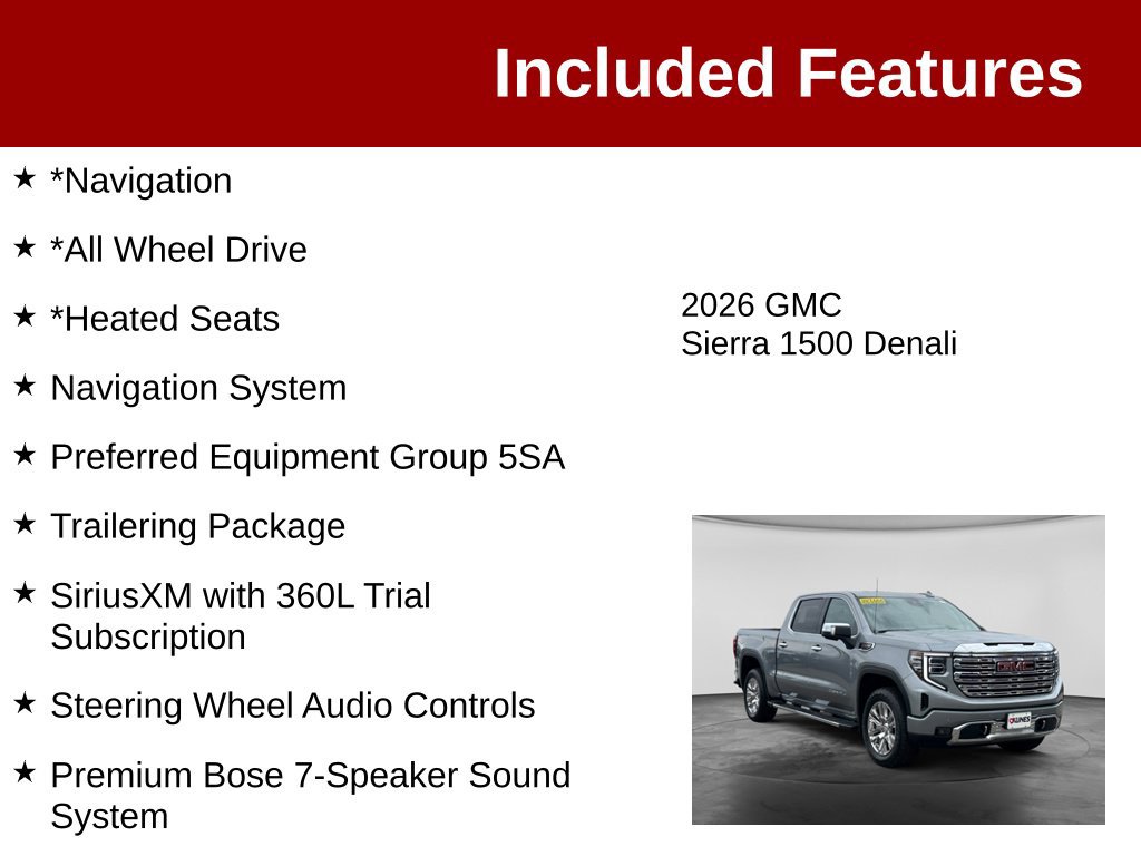 Used 2026 GMC Sierra 1500 Denali AWD/4WD image 3