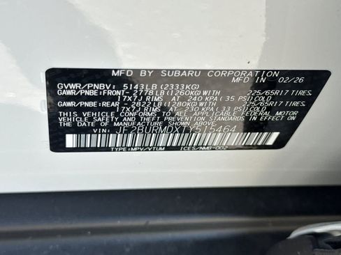 New 2026 Subaru Outback Wilderness w/ Wilderness Package AWD/4WD image 32