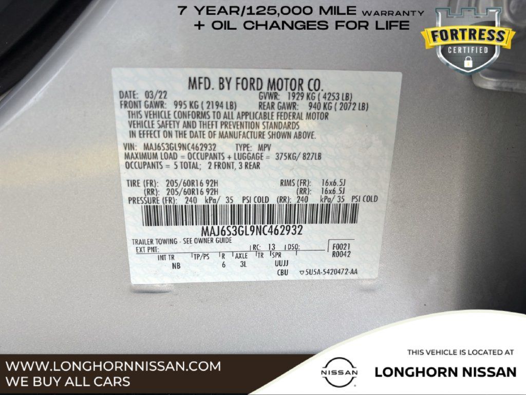 Used 2022 Ford EcoSport SE w/ SE Convenience Package AWD/4WD image 28