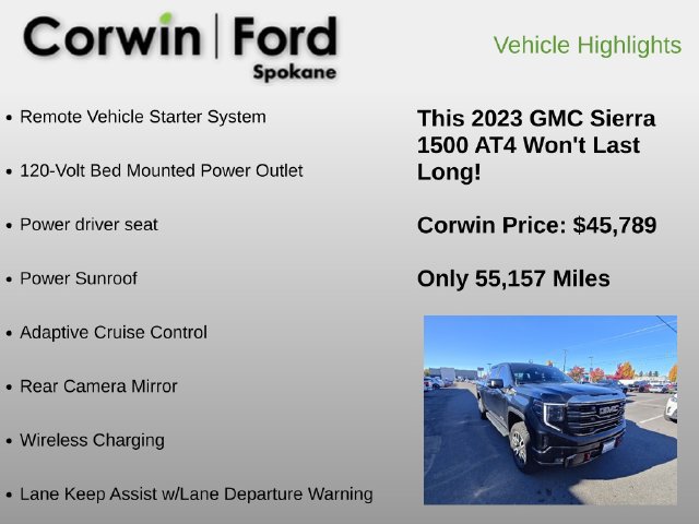 Used 2023 GMC Sierra 1500 AT4 w/ AT4 Premium Package AWD/4WD image 13