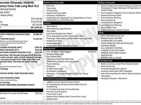 Used 2025 Chevrolet Silverado 2500 High Country w/ High Country Premium Package AWD/4WD image 13