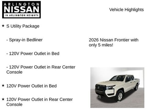 New 2026 Nissan Frontier S w/ S Utility Package AWD/4WD image 7