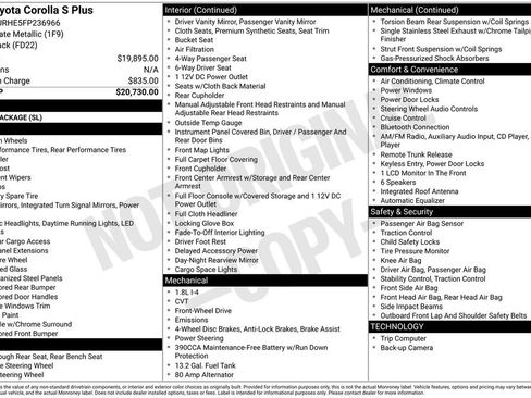 Used 2015 Toyota Corolla S image 11