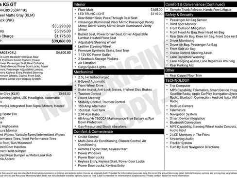 Used 2025 Kia K5 GT w/ GT1 Package FWD image 10