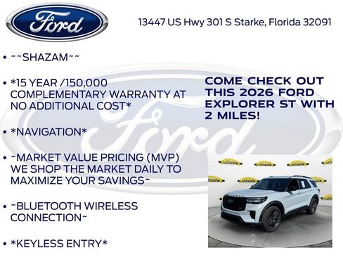 New 2026 Ford Explorer ST RWD image 5