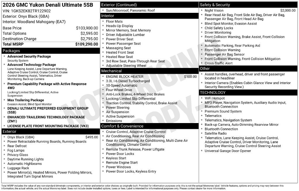 Used 2026 GMC Yukon Denali Ultimate AWD/4WD image 35