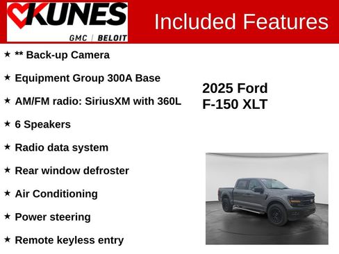 Used 2025 Ford F150 XLT w/ Equipment Group 301A Standard AWD/4WD image 2