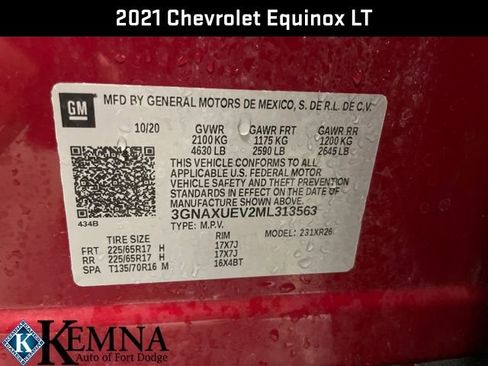 Used 2021 Chevrolet Equinox LT image 30