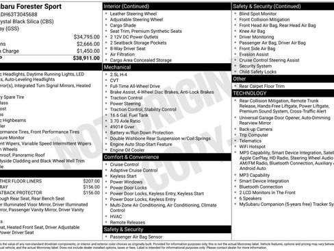 Certified 2026 Subaru Forester Sport AWD/4WD image 7