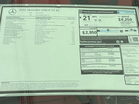 New 2026 Mercedes-Benz AMG GT 43 image 30