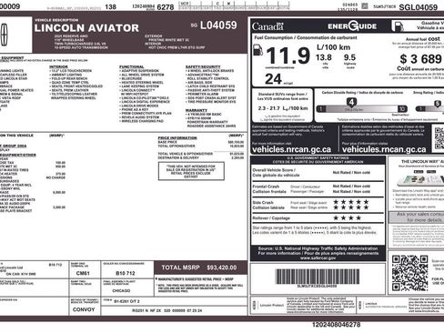 Used 2025 Lincoln Aviator Reserve w/ Luxury Package AWD/4WD image 62