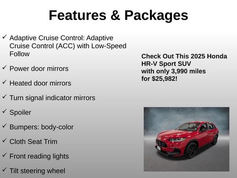 Certified 2025 Honda HR-V Sport image 20