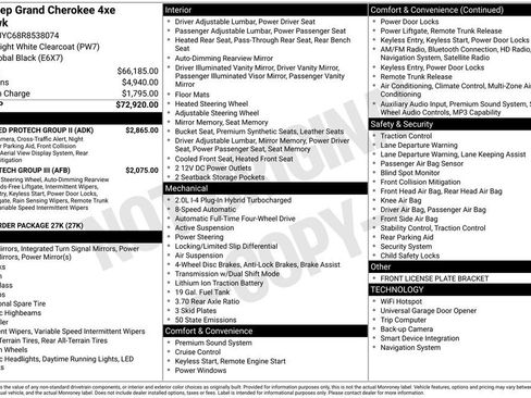 New 2024 Jeep Grand Cherokee Trailhawk w/ Advanced Protech Group II image 6