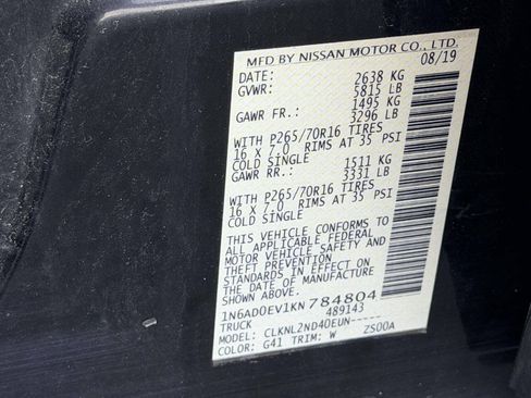 Used 2019 Nissan Frontier SV AWD/4WD image 17