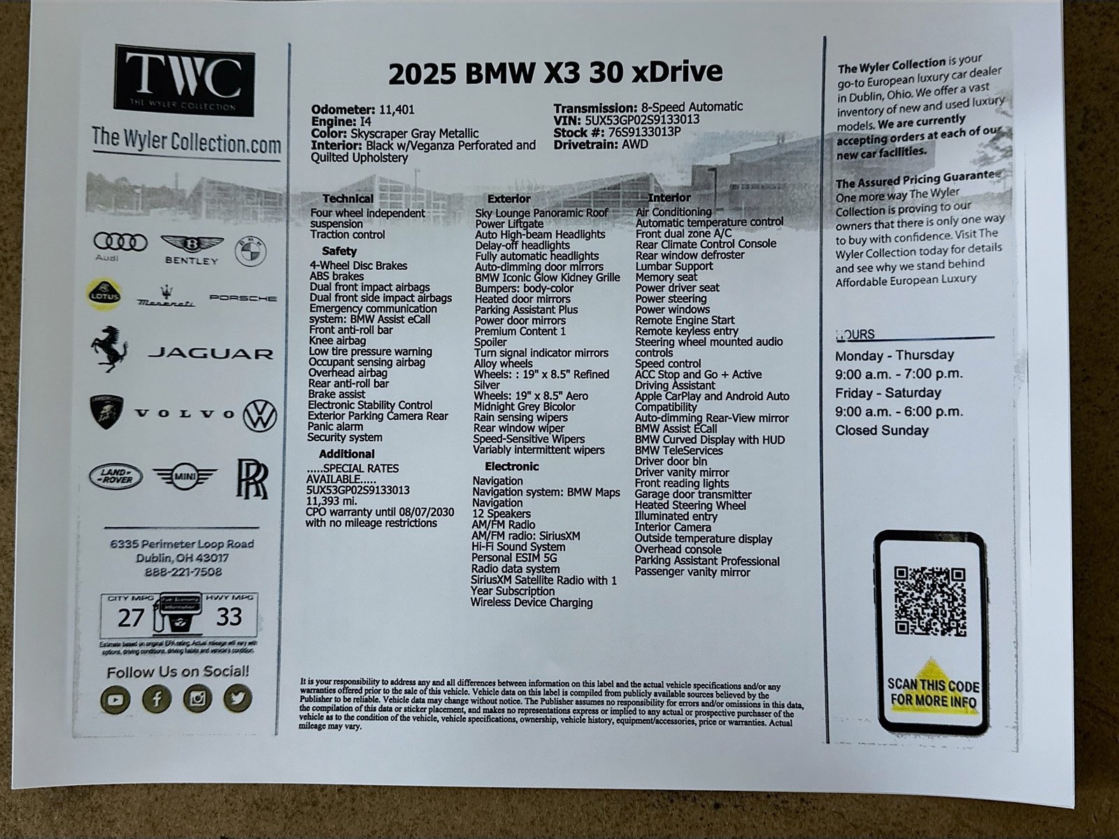 Used 2025 BMW X3 xDrive30i AWD/4WD image 47