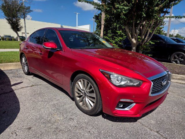 Used 2021 INFINITI Q50 Luxe w/ Seat & Sound Package RWD image 3