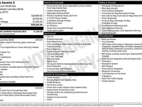 Used 2025 Kia Sorento S w/ Panoramic Sunroof Package FWD image 5