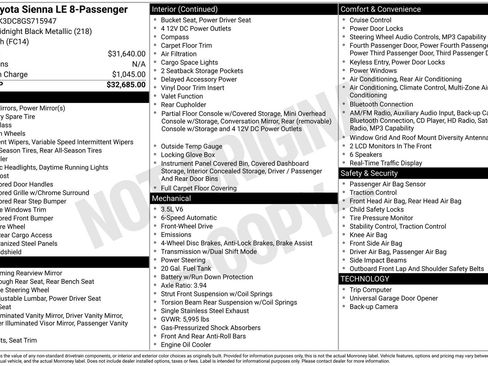 Used 2016 Toyota Sienna LE FWD image 27