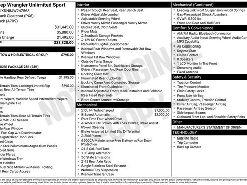 Used 2018 Jeep Wrangler Unlimited Sport image 3