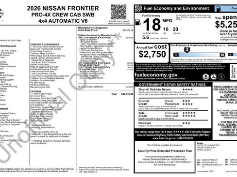 New 2026 Nissan Frontier PRO-4X image 32
