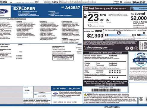 Used 2025 Ford Explorer Active AWD/4WD image 37