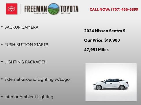 Used 2024 Nissan Sentra S w/ Lighting Package FWD image 9