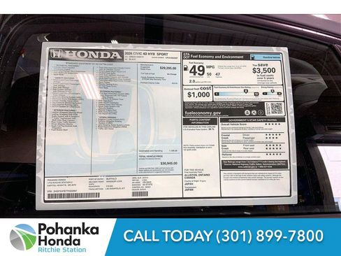 New 2026 Honda Civic Sport image 22