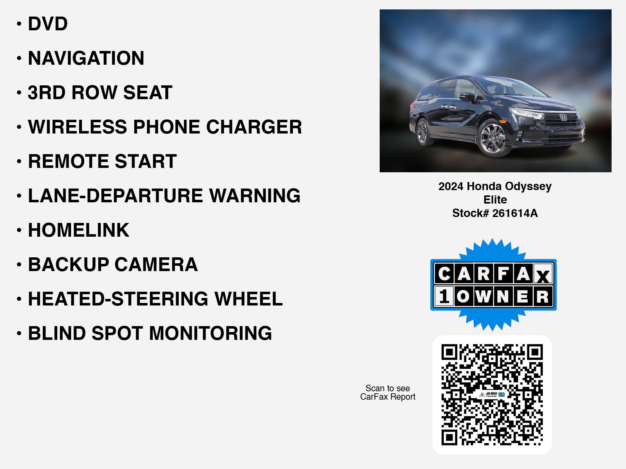 Certified 2024 Honda Odyssey Elite image 34