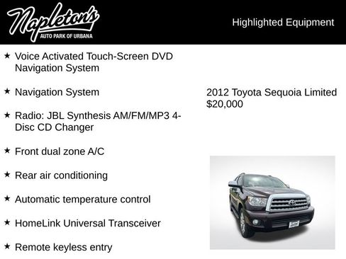 Used 2012 Toyota Sequoia Limited AWD/4WD image 3