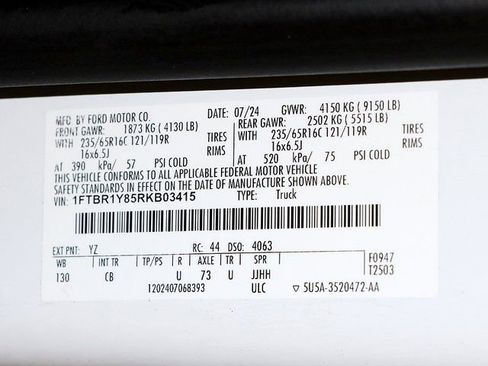 Used 2024 Ford Transit 250 Base w/ Exterior Upgrade Package image 34