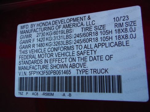 Used 2023 Honda Ridgeline RTL image 45