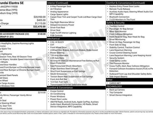 Used 2023 Hyundai Elantra SE w/ Preferred Accessory Package FWD image 25