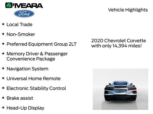 Used 2020 Chevrolet Corvette Stingray Preferred Cpe w/ 2LT Preferred Equipment Group RWD image 8