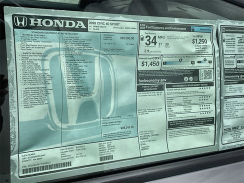 New 2026 Honda Civic Sport image 31