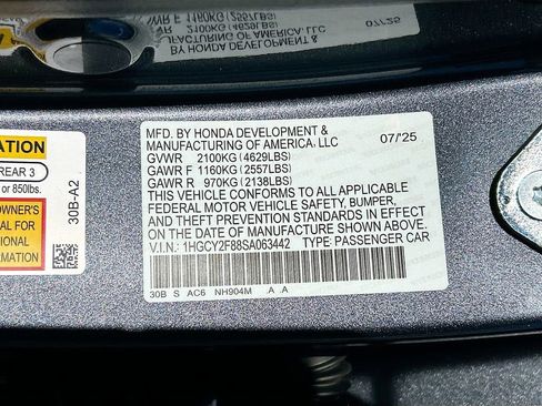 Certified 2025 Honda Accord Touring image 34