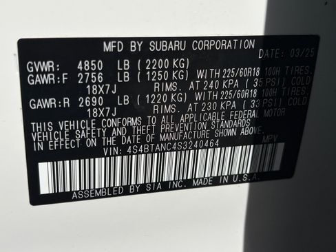 Certified 2025 Subaru Outback Limited w/ Popular Package #2 AWD/4WD image 35